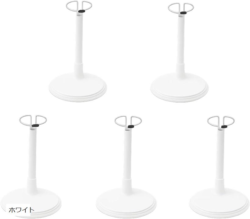 ドールスタンド 5個セット アクションフィギュア ディスプレイスタンド 15cm ホワイト