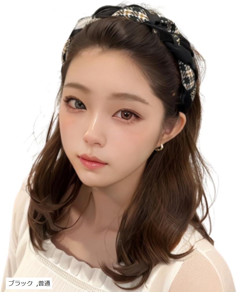 カチューシャ 3色 ツイスト ヘアバンド フェイクレザー クロス ねじり 編み込み風 JUST FOR YOU グリー..