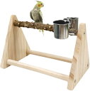 インコ 止まり 木 鳥 餌 入れ 付き 遊び場 おもちゃ 木製 台 オウム スタンド グッズ 用品