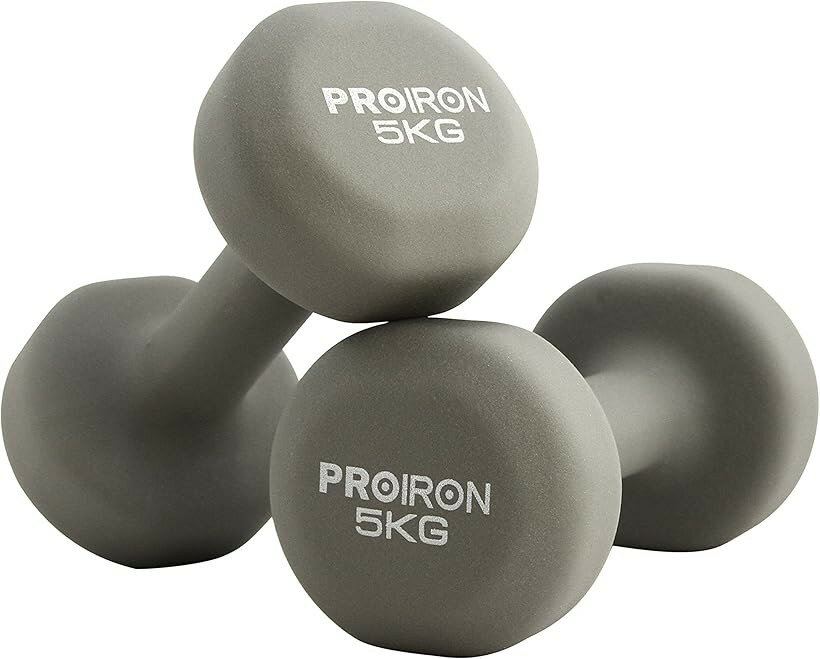 ダンベル 5kg 2個セットエクササイズ ネオプレンゴムコーティング 筋力トレーニング 筋トレ シェイプアップ 鉄アレイ 鉄アレー (5kgx 2)