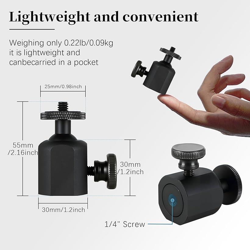 �ܡ���إå� ��ͳ���� �ܡ������ 1/4�ͥ� 360���ž 2�ĥ��å� �إåɥ֥饱�å� �Ѳٽ�5kg DSLR/�ӥǥ������/����/���/����ե������