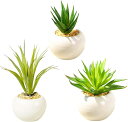 フェイクグリーン ミニポット 3個セット インテリアグリーン 卓上 観葉植物 造花 鉢植え 植木鉢 小型植物 緑 インテリア雑貨 ギフト 飾り インテリア用 植物装飾