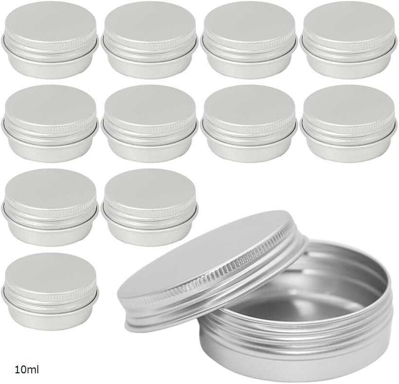 クリームケース アルミ 小分けケース 詰め替え 旅行 携帯用 小物入れ 容器 12個 10ml
