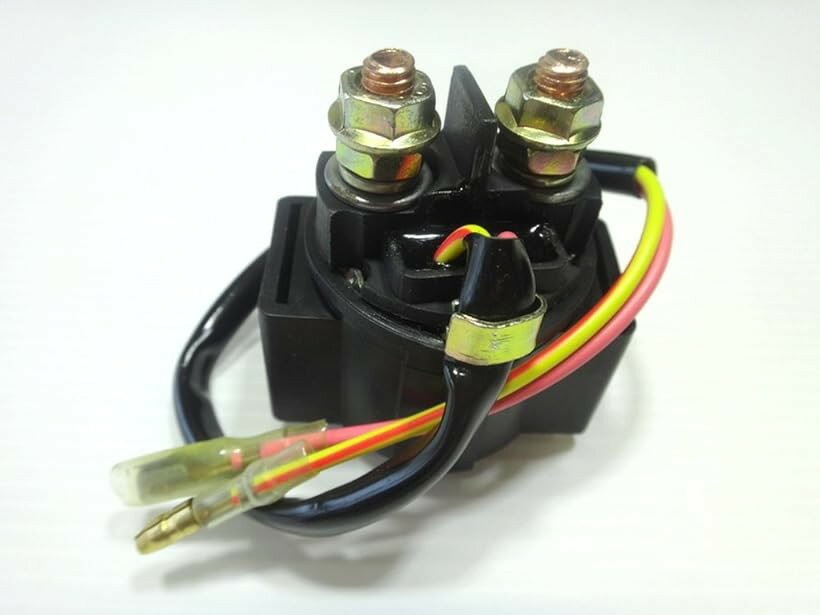 互換品 汎用 バイク スターターリレー 12V セル モーター マグネット スイッチ ぎぼしタイプ (ぎぼしタイプ)