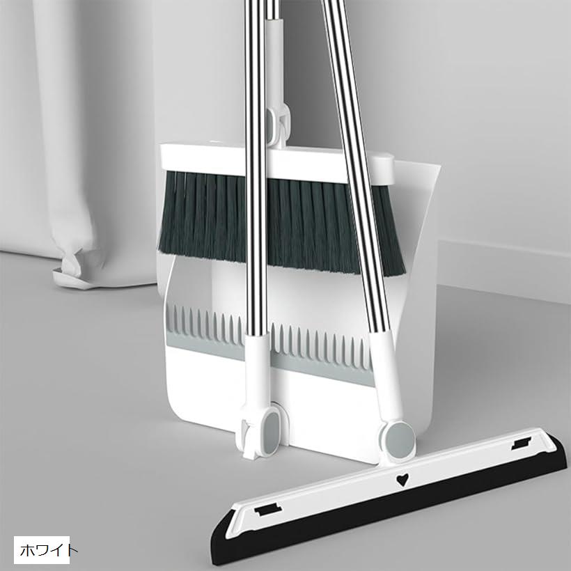 AZNABL ほうき ちりとり セット 自立式 折りたたみ収納 180°回転式ちほうき ベランダ 掃除 塵取り ホウキちりとりセット 収納便利 室内 玄関 庭 美容室 ブルー オレンジ ホワイト(3.0)