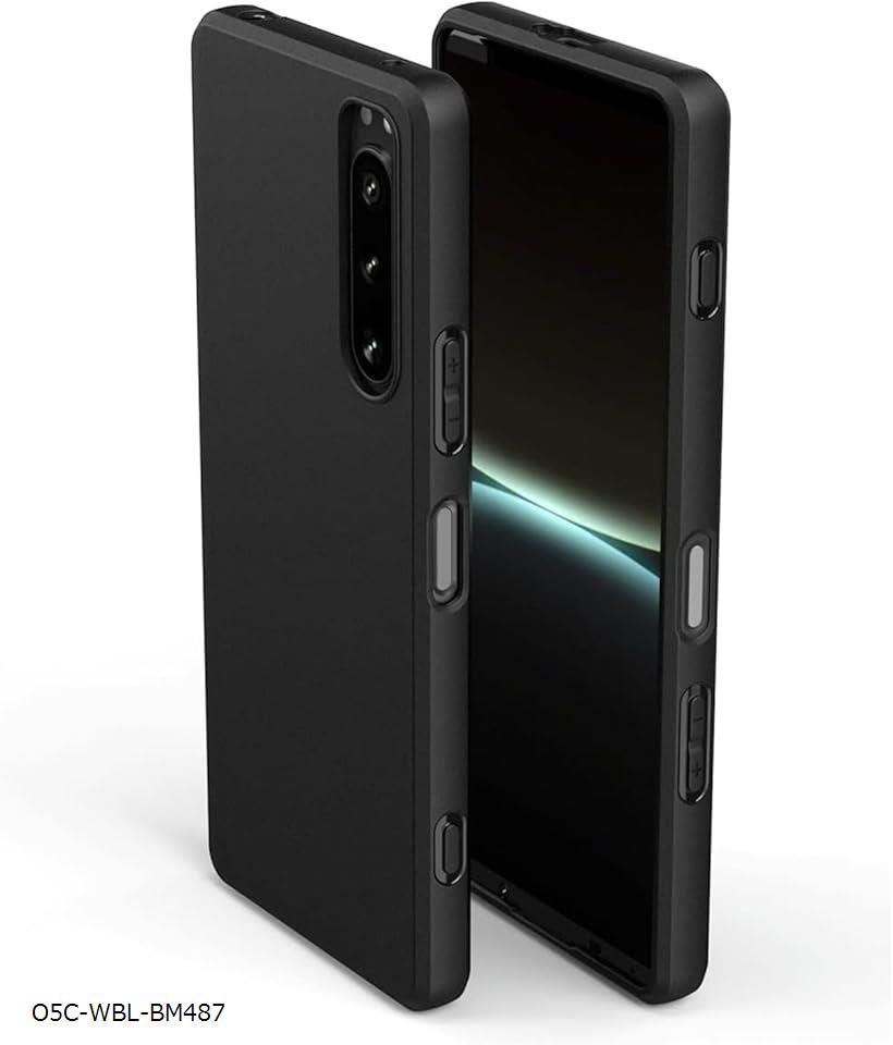 SONY Xperia 5 IV PDX-224 ケース ブラック 用の保護ケース TPU 傷防止 軽量 柔軟 薄型 耐衝撃 携帯便利 全面保護 SO-54C SOG09 スマホ マットブラック (OQW-HY-348)