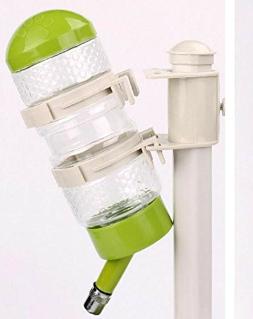 エムラインストアのウォーターディスペンサー 自動 給水器 給餌器 犬 猫 イヌ ネコ ペット 小型 水飲み 水やり エサ入れ カラフル 安心してお留守番 ピンク (ピンク)｜アングル3