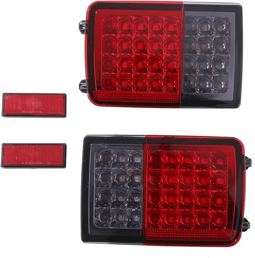 互換品スズキ 用 32連 LED テールランプ ライト 左右セット 流れる ウインカー シーケンシャル 純正 交換 カプラーON エブリイ DA64V DA17V マツダ スクラム 日産 クリッパー NV100系 外装 (レッドxスモーク)