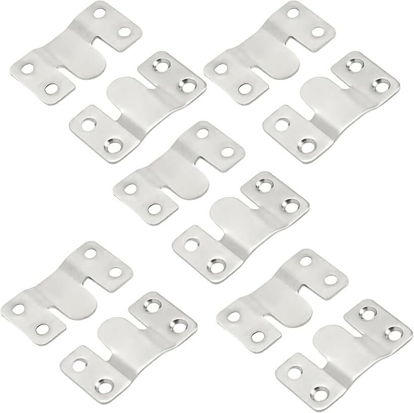 Rakuten - ブラケット金具 額縁吊金具 10個セット ステンレス製 壁掛けフック 絵画 時計 取り付け簡単 多機能