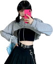 クロップド丈 トップス へそ出し 服 レディース 韓国 kpop crop パーカー タンクトップ ミニtシャツ インナー ダンス セクシー ショート丈