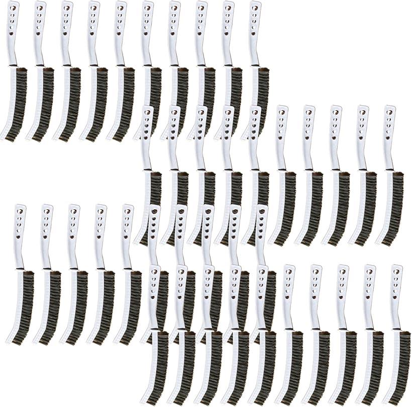 使い捨て ブラシ 40本セット ガスレンジ レンジフード 油汚れ シンク 排水溝 キッチン サッシ お風呂 隙間掃除 小型 便利グッズ 水回り お掃除アイテム 多用途