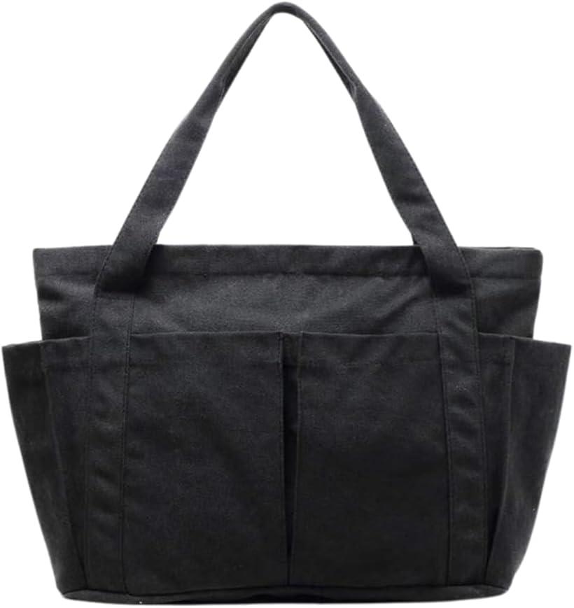 デイサービス用バッグ ショートステイ 介護福祉士が選んだ 旅行 ジム ヨガ トートバッグ 大きめ ポケット多い キャンバス地