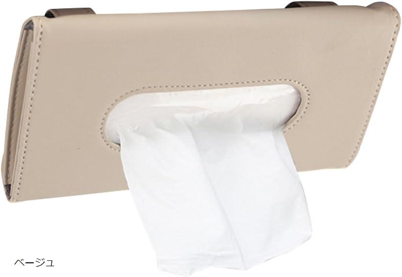 ティッシュケース ティッシュカバー サンバイザー 車 天井 収納 薄型...(2)