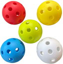 ピックルボール 26 穴 5 色・5 個 セット pickleball 練習 用 レジャー トレーニング
