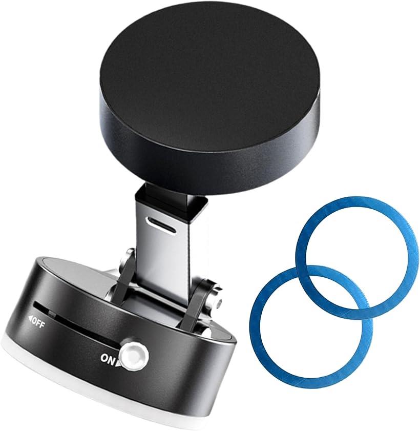 スマホホルダー スマホスタンド 携帯スタンド 超強力真空吸盤＆超強力マグネット 超強力吸着 magsafeホ..