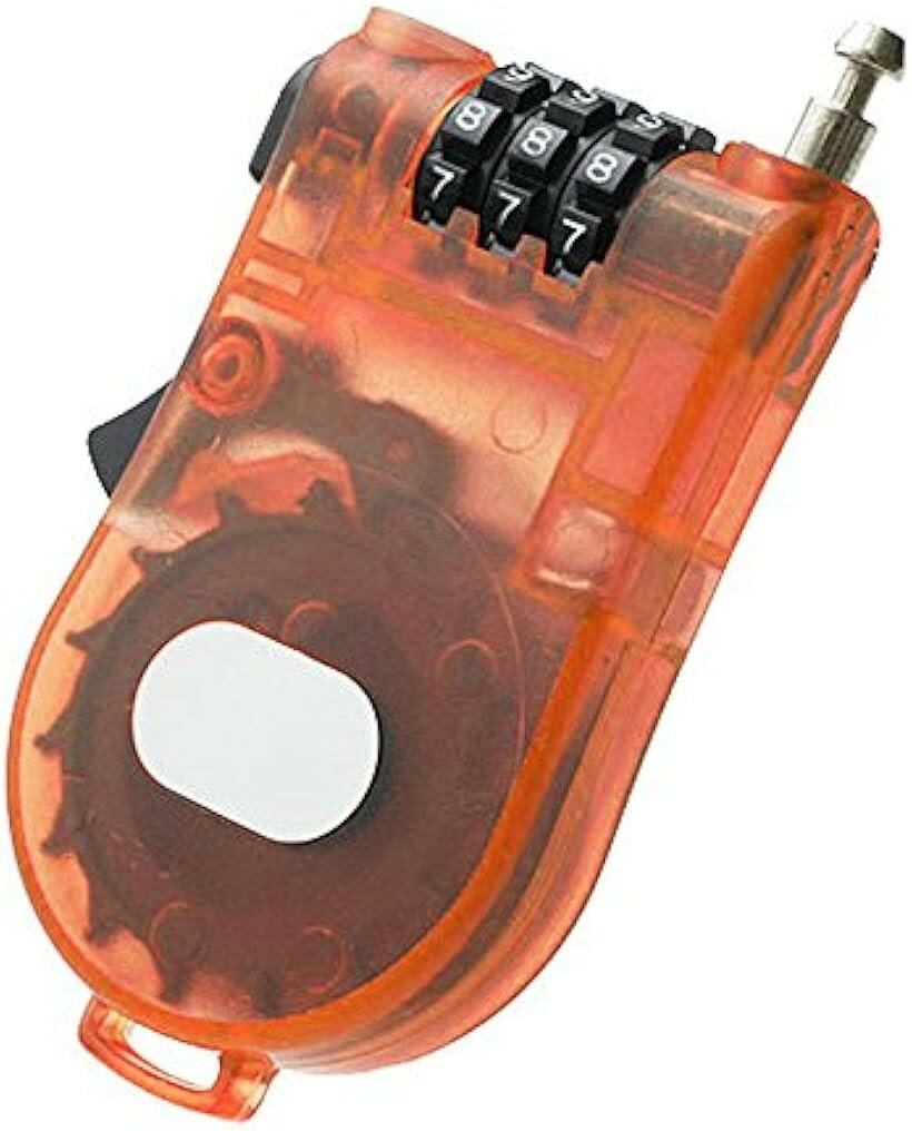 Other - ハンディワイヤーロック ダイヤルロック 暗証番号 カギ 旅行 便利用品 防犯対策 トラベル オレンジ TG100 (オレンジ)