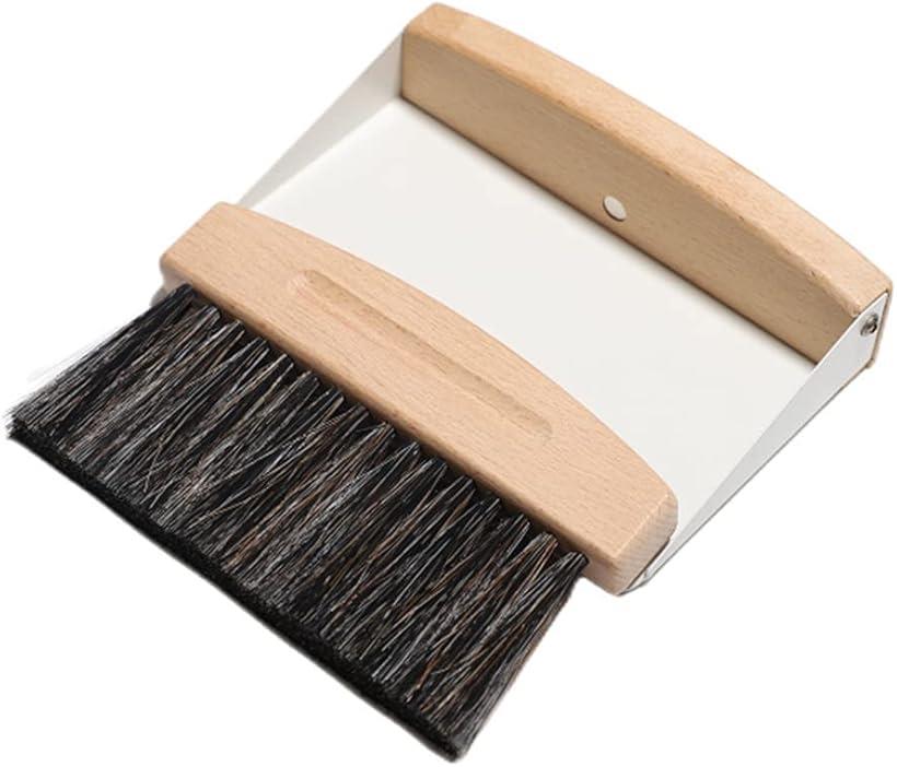 ほうき ちりとり セット 室内 ホウキ テーブル 卓上 塵取りミニ 馬毛混 ホワイト