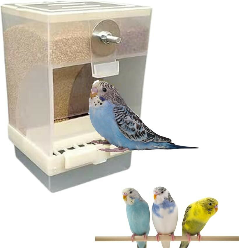 インコ 鳥 餌入れ 自動給餌器 バードフィーダー 自動餌やり機 引っかけ式 簡単取り付け ヒーター  ...