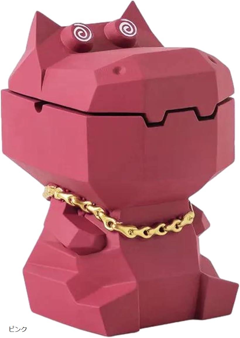 灰皿 卓上 蓋付き 大容量 かば型 面白い灰皿 グリーン グレー ブラック ブルー ピンク