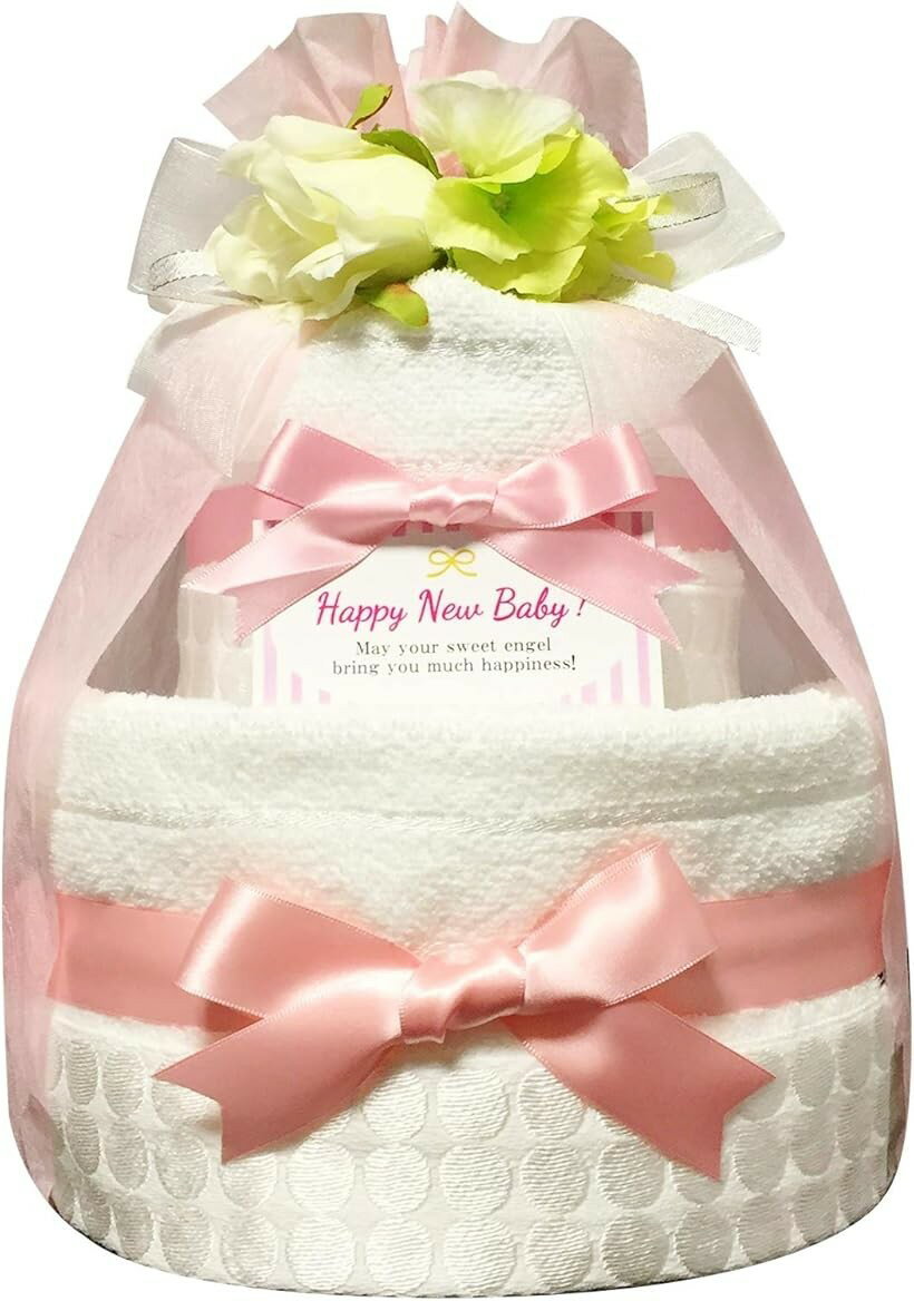 バリエーションコード : 2b985pt0tf商品コード2bf0njzrlm商品名おむつケーキ 女の子 今治 オーガニック 出産祝い 2段 3101ブランドKanonBabysカラーピンクサイズ等Sサイズ(x 22)人気のオーガニックの今治タオルやおもちゃを使い、かわいいおむつケーキに仕上げておりますので、出産祝いに大変喜ばれるお祝いギフトです。「こだわりのラッピング」おむつケーキは女の子向けにかわいくギフトラッピングした後、かわいいギフトBOXにお入れしてお届け致しますので、お祝い先へ直送しますと、サプライズギフトとして大変喜ばれます。「お祝いに大人気」おむつケーキは赤ちゃんの出産祝いはもちろん、ハーフバースデー、1歳のお誕生日、ベビーシャワー、初節句、100日祝いなど、様々な場面で活躍する大人気のお祝いギフトです。「サイズ選び」おむつケーキの紙おむつは人気のパンパーステープタイプを使用。Sサイズは出産祝いやベビーシャワー、Mサイズは1歳の誕生日プレゼント、ハーフバースデー、100日祝い、初節句などに最適です「お祝い先に喜ばれてます」おむつケーキ専用のギフトBOXにお入れして発送しますので、お祝い先に大変喜ばれます。※ 他ネットショップでも併売しているため、ご注文後に在庫切れとなる場合があります。予めご了承ください。※ 品薄または希少等の理由により、参考価格よりも高い価格で販売されている場合があります。ご注文の際には必ず販売価格をご確認ください。※ 沖縄県、離島または一部地域の場合、別途送料の負担をお願いする場合があります。予めご了承ください。※ お使いのモニタにより写真の色が実際の商品の色と異なる場合や、イメージに差異が生じることがあります。予めご了承ください。※ 商品の詳細（カラー・数量・サイズ 等）については、ページ内の商品説明をご確認のうえ、ご注文ください。※ モバイル版・スマホ版ページでは、お使いの端末によっては一部の情報が表示されないことがあります。すべての記載情報をご確認するには、PC版ページをご覧ください。