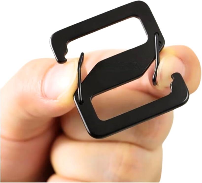 カラビナ 1個 帽子ホルダー クリップ ゴルフ 飛ばない キャップクリップ キャップキーパー 短い 薄い 1個ブラック