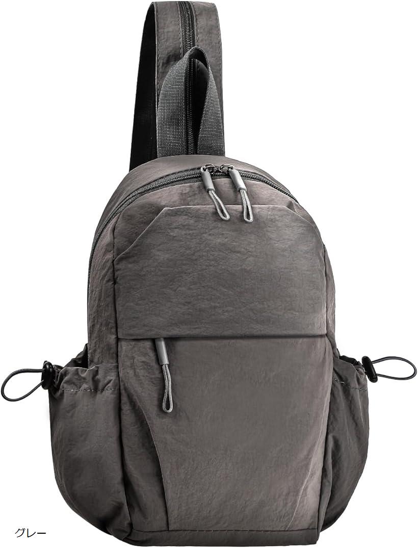 ボディバッグ メンズ レディース ショルダーバッグ 2way リュックにもなる 大容量 軽量 おしゃれ 斜めがけ 通勤 旅行 アウトドア ブラック ホワイト グレー