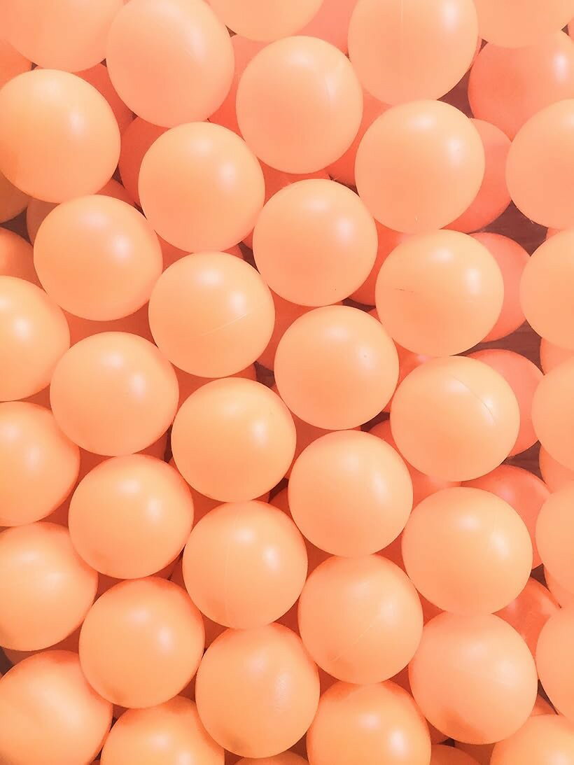 卓球 ボール ピンポン 玉 レジャー 練習 用 無地 ロゴなし セット オレンジ 100個 (オレンジ, 100個)