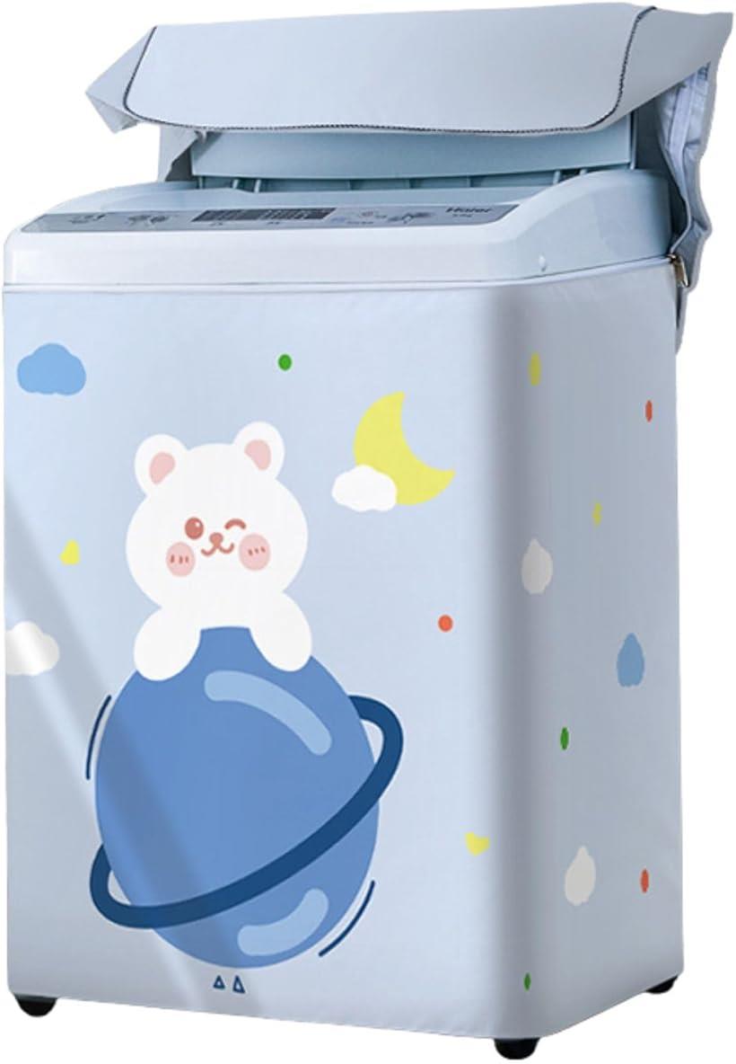洗濯機カバー 白熊 洗濯機保護 屋外 スーツケースカバー 外置き 紫外線対策 防水 洗濯物カバー L 6.8-8kg