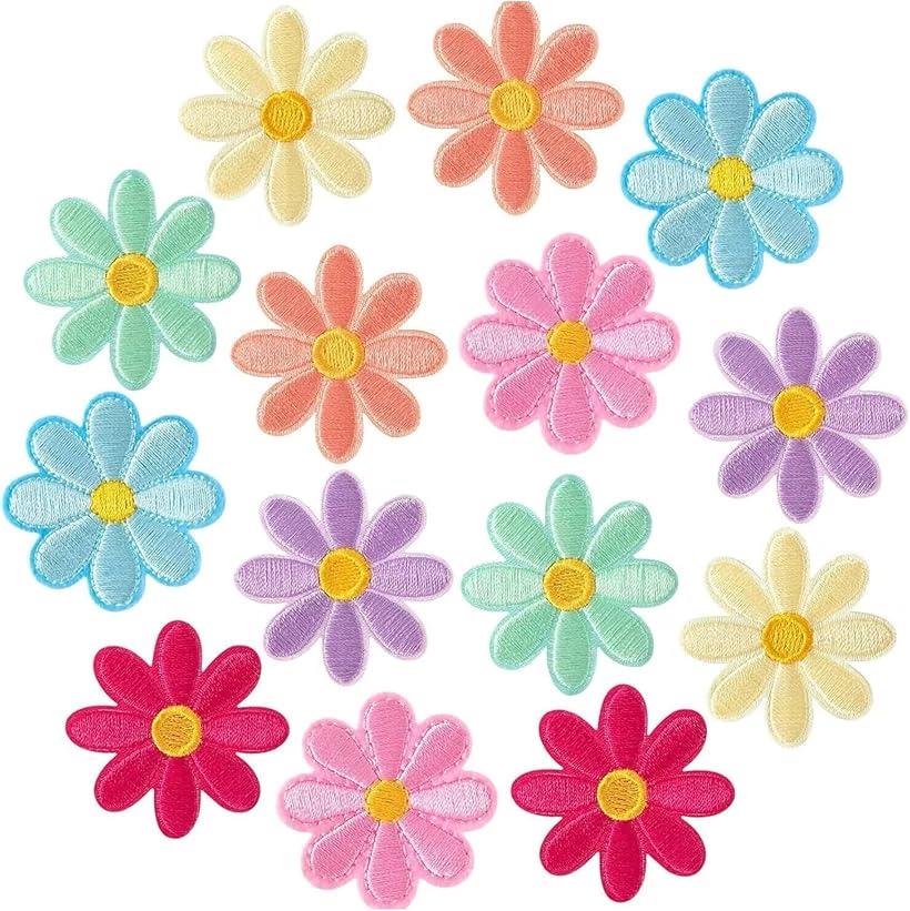 Other - 花 ワッペン 刺繍 アイロン接着タイプ かわいい フラワー モチーフ アップリケ 14枚セット 幼稚園バッグ・衣類に最適