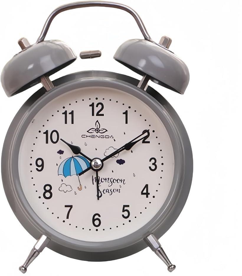 目覚まし時計 子供 大音量 振動 可愛い ベル 置き時計 アナログ オシャレ 標準 振動機能 静音タイプ 連続秒針 バックライト付き 電池式