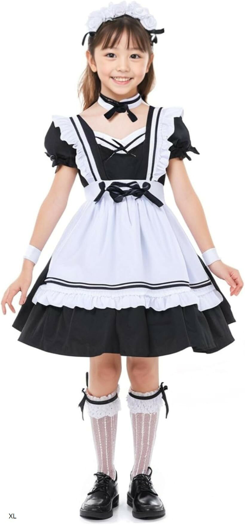メイド服 子供 コスプレ ワンピース 仮装 イベント M L XL