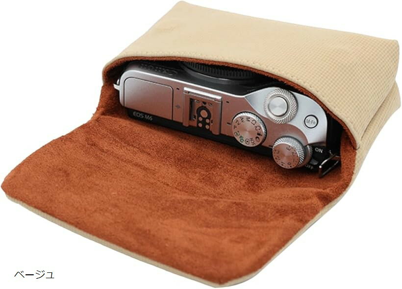 コンデジ ケース デジカメ カメラ収納ポーチ コンパクトカメラ 収納ケース 保護 小型 軽量 携帯用 衝撃吸収 グレー ブラック レッド ブラウン ベージュ