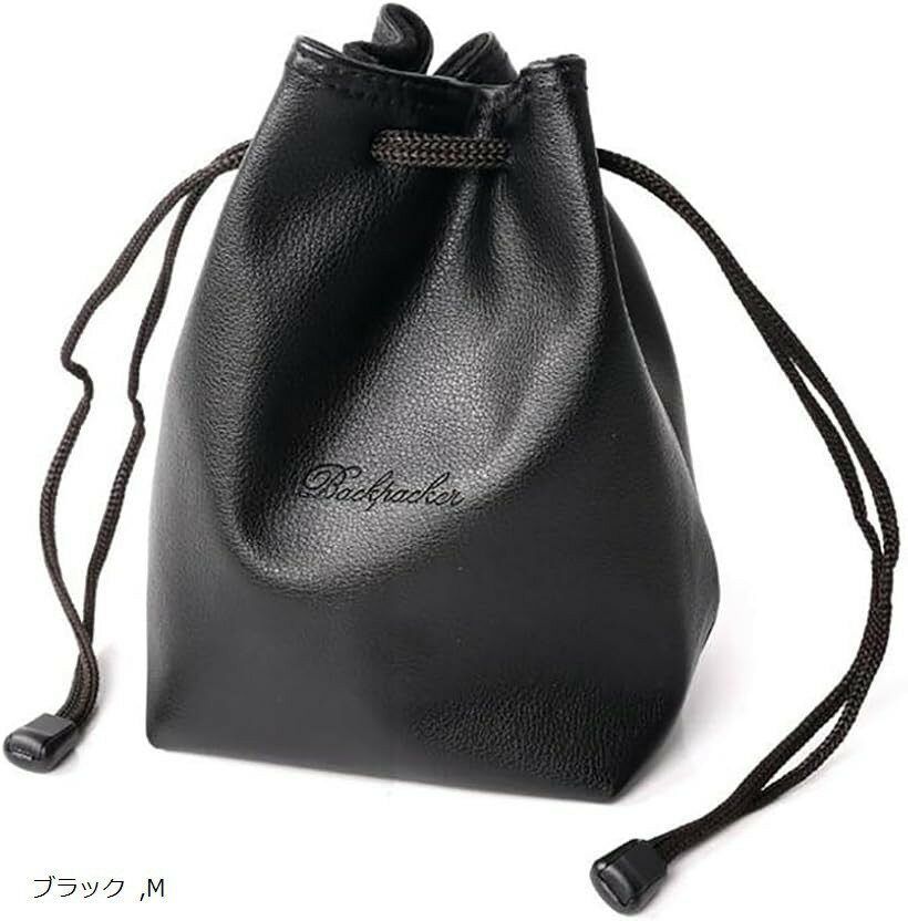 カメラバッグ 巾着 レンズケース 軽量 一眼レフカメラ 裏地 フリース カメラポーチ S ブラウン L ブラック M