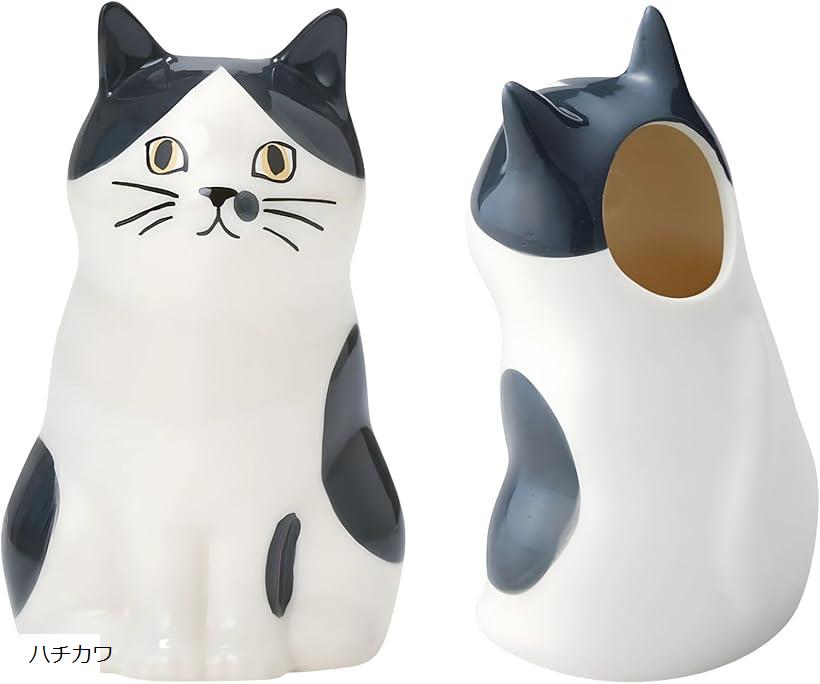 猫 花瓶 ペン立て 収納 ねこ インテリア プリザーブドフラワー 一輪挿し ペルシャ クロネコ スコティッシュ ハチカワ