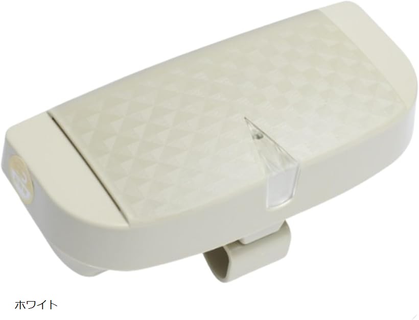 サングラスホルダー 車 メガネホルダー サングラスケース サンバイザー ホワイト