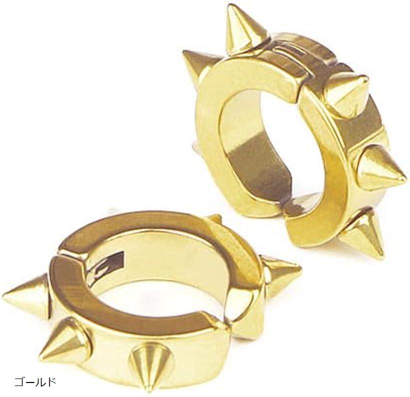 イヤーカフ イヤリング ニードル メンズ レディース 両耳 スパイク スタッズ アクセサリー シルバー ブラック ゴールド