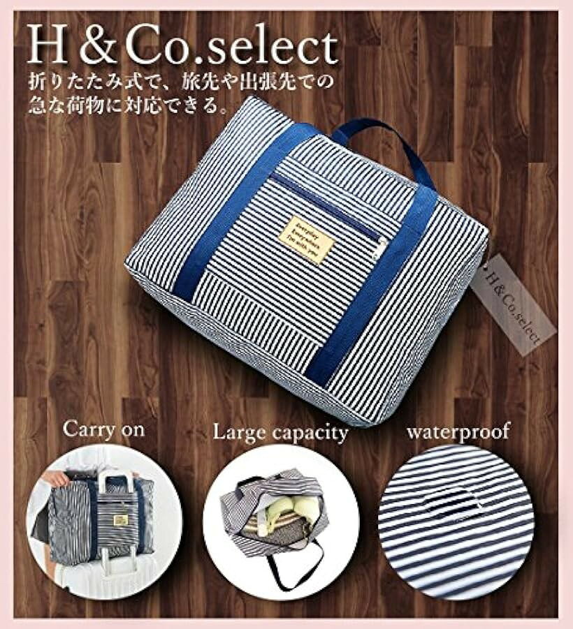 H＆Co.select折りたたみ トラベルバッグ 大型 防水 ボストンバッグ キャリーオンバッグ ローズドット (ローズドット) mlinestore-10140289 エムラインストア サンプル画像2