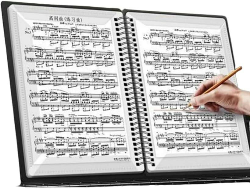 楽譜ファイル バンドファイル 書き込める 譜面入れ 楽譜入れ A4サイズ 60ページ