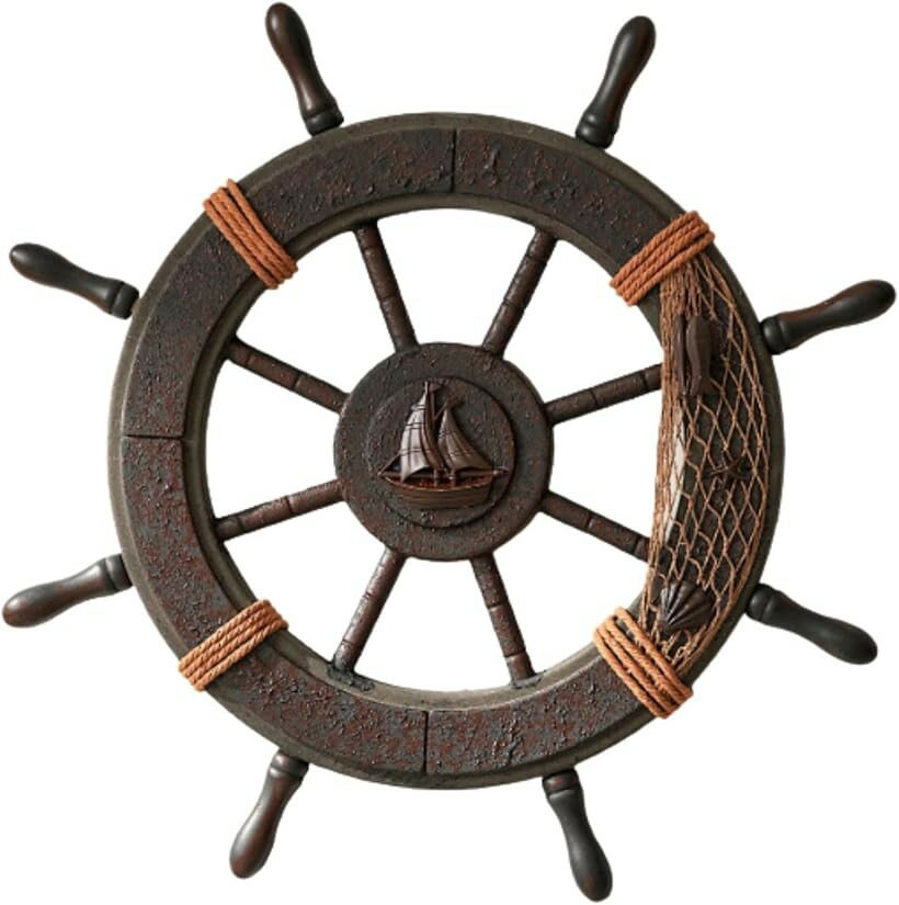 舵輪 インテリア オブジェ ビンテージ レトロ 壁掛け 壁飾り(3)