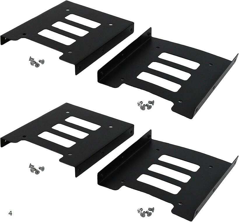 互換品 2.5インチHDD SSD ＞ 3.5インチ変換 ブラケット マウンタ ネジ付き 4個セット ...