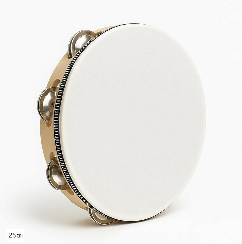 タンバリン 楽器 おもちゃ 初心者 子供から大人まで リズム遊び 保育園 幼稚園 発表会 25cm