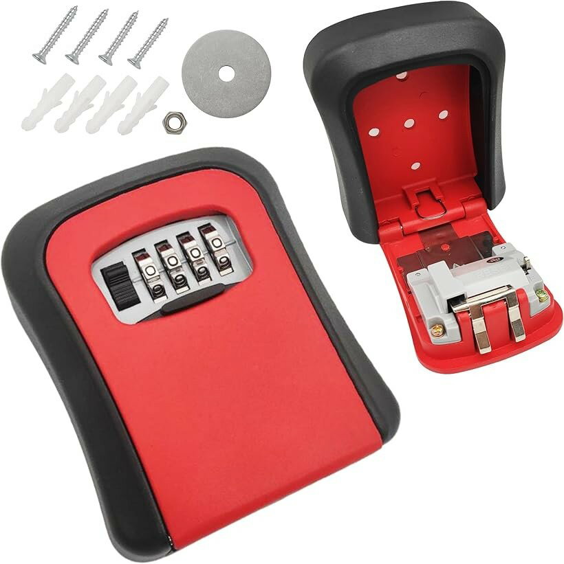 キーボックス ダイヤル式 鍵収納 屋外 壁掛け 小型 セキュリティボックス 防犯 キーbox 暗証番号 収納ケース