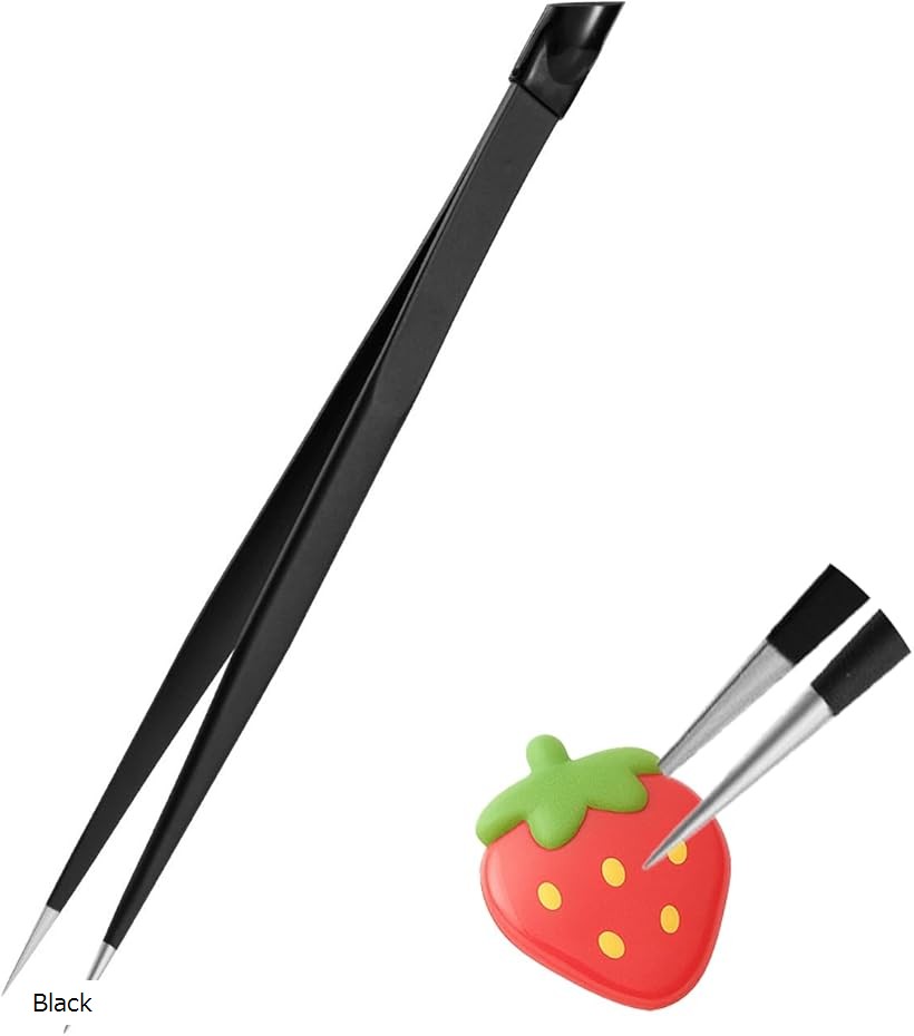 シール ピンセット ネイルピンセット プラモデル Black