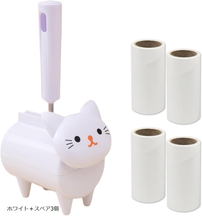 ミニコロコロ ネコ型 粘着 クリーナー 斜めカット 掃除 カーペットコ...(3)