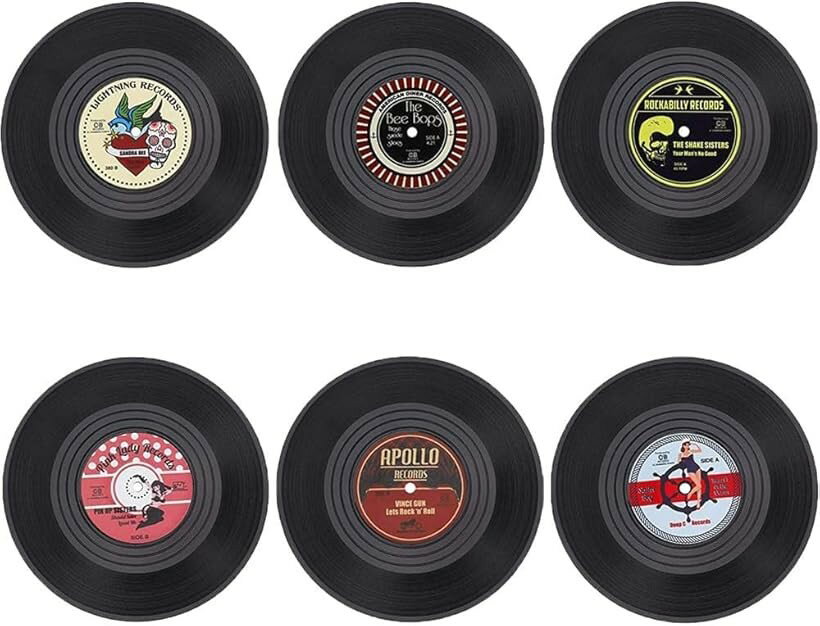 シリコンコースター 6枚セット レコードデザイン