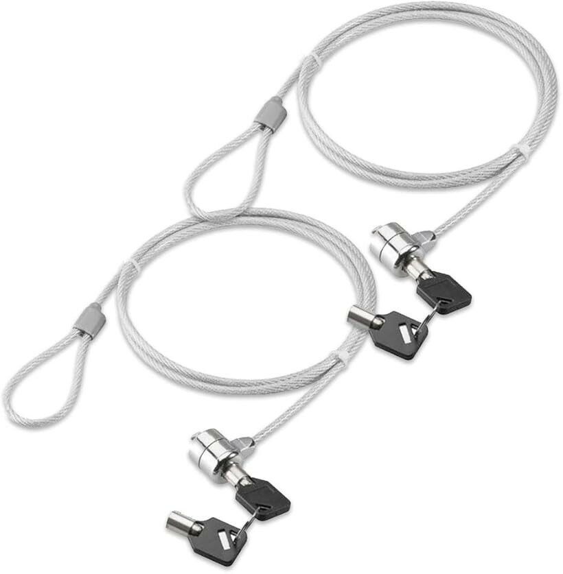 ノートパソコン用 セキュリティ ワイヤー ロック チェーン 盗難 防止 対策 2個セット