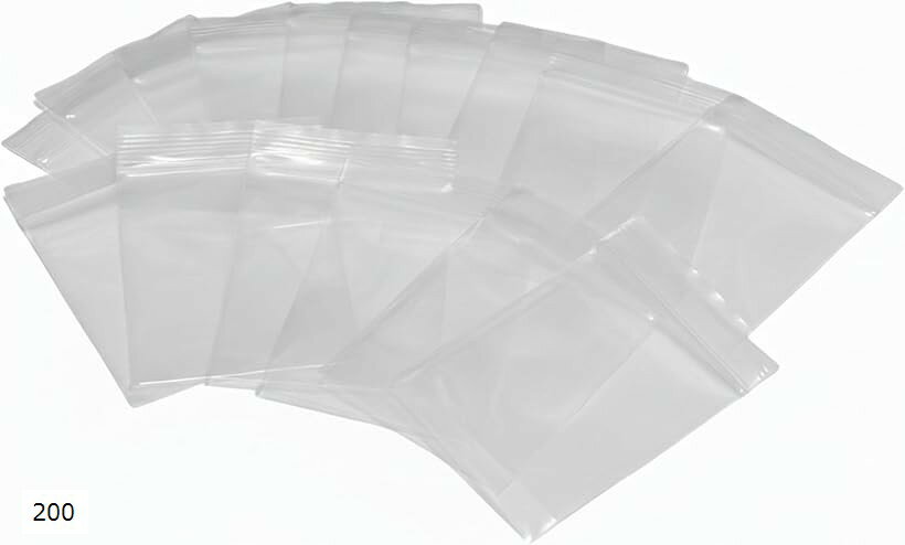 小分け袋 チャック付き 透明 厚手 片面60um 薬 仕分け 小物 収納 検品梱包 ラベル管理 見やすい透明 こぼれにくい設計 旅行 通院 携帯 200