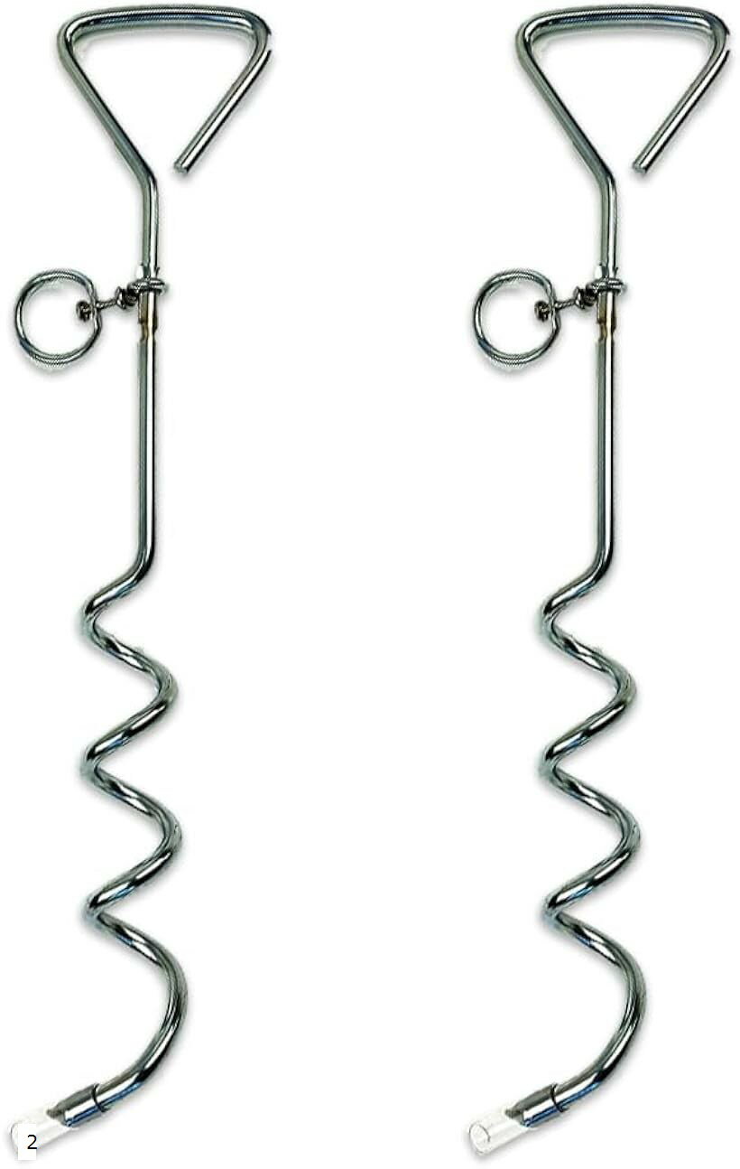 ドッグポール 係留 ペグ アンカー スクリュー 埋め込み 杭 キャンプ 犬 散歩 ドッグラン 砂浜 テント 2