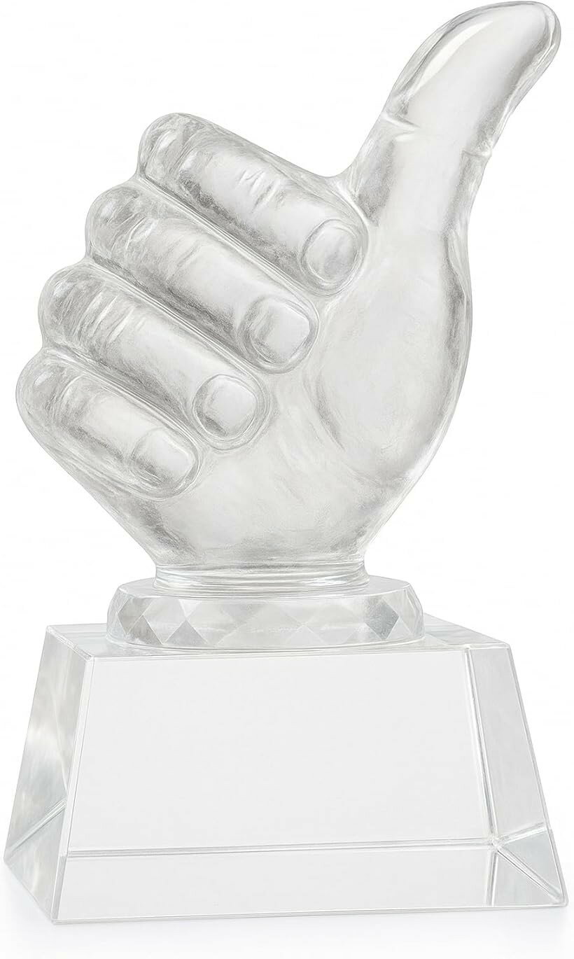 トロフィー いいね グッド おもしろ 水晶 パーティ 優勝 ミニサイズ