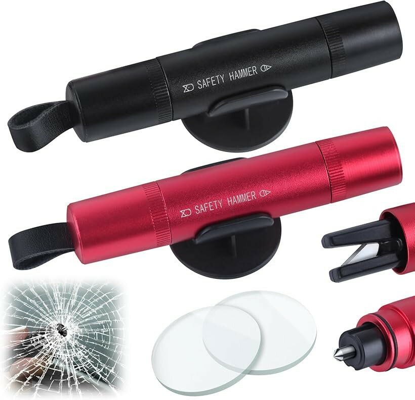 材質:高強度アルミニウム合金製で、軽量で持ち運びに便利で、耐衝撃性に優れているため、重要な瞬間に窓を割って生命の安全を確保できます二重保護:安全なハンマー車の窓ブレーカー車のツールキットには、高圧スプリングとタングステン鋼のヘッドが内蔵され...